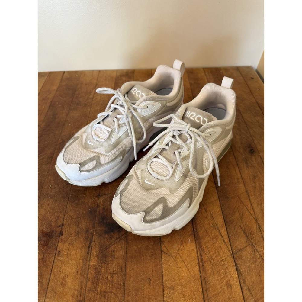 Nike Air Max 200 Sneaker Womens 9 White Soft Pink Swoosh Logo‎